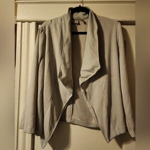 Chico's Soft Gray Draped Blazer